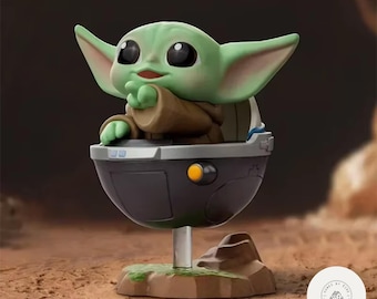 Figura coleccionable de Mandalorian en caja sorpresa de Star Wars, estilo POP, adorable, de ciencia ficción.