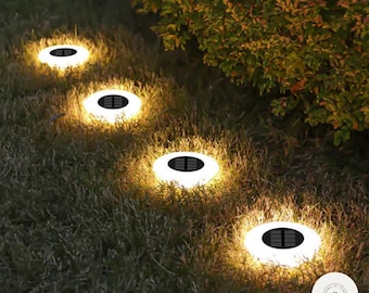 Lampy solarne zewnętrzne, wodoodporne, lampy ogrodowe, oświetlenie LED do trawników, patio, podjazdów, dekoracji kempingowych