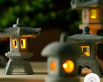 Mini Pagoda Lantern Garden Statue Zen Outdoor Light Japanese Style Bonsai Decor Aquarium Fish Tank Yard Ornament