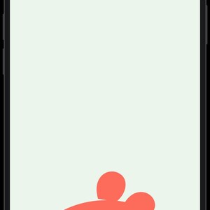 May include: A smartphone screen displaying a light green background with the text Hi BUDDY! at the top. A red, rounded character with a smiling face sits at the bottom, featuring a dark grey button labelled Let's start and the text Already using Parlo? Log in.