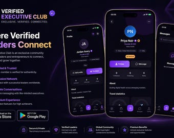 Quellcode einer Executive-Networking-App | React Native Expo-Mitgliedschaftsplattform (Digitaler Download)