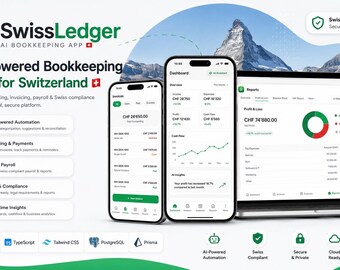 Källkod för AI-bokföring | React Native, Next.js Swiss SaaS (digital nedladdning)