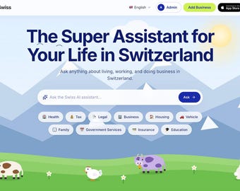 Källkod för Connect Swiss-appen | React Native Expo Next.js företagskatalog (digital nedladdning)