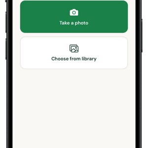 May include: A smartphone screen displaying a document scanning interface with the header Scan a document, the text Snap a receipt or invoice &mdash; we read it and file it, and Filing to: GS Ltd. It includes buttons for Take a photo and Choose from library.