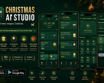 Källkod för Christmas AI Studio | React Native AI-mall för julappar