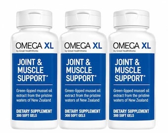 3-Pack 300 Softgels Omecga XL Green Lipped Muscel Joint Health Relief