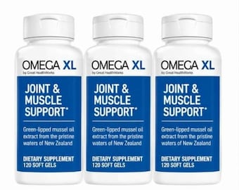 3-Pack 120 Softgels Omecga XL Green Lipped Muscel Joint Health Relief