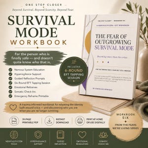 Survival Mode Workbook PDF | Nervous System Regulation, Hypervigilance, Emotional Regulation, EFT Tapping Guide