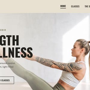 Website Template for Pilates - Install Guide included for WordPress, Godaddy, Free Hosting on Netlify