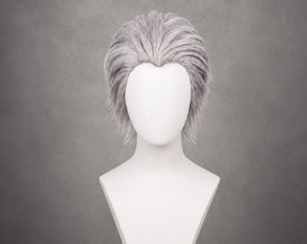 Vergil Wig | Devil May Cry 5 Silver Gray Short Layered Anime Cosplay Hair