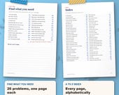 Find what you need page with 26 problems and the A to Z index