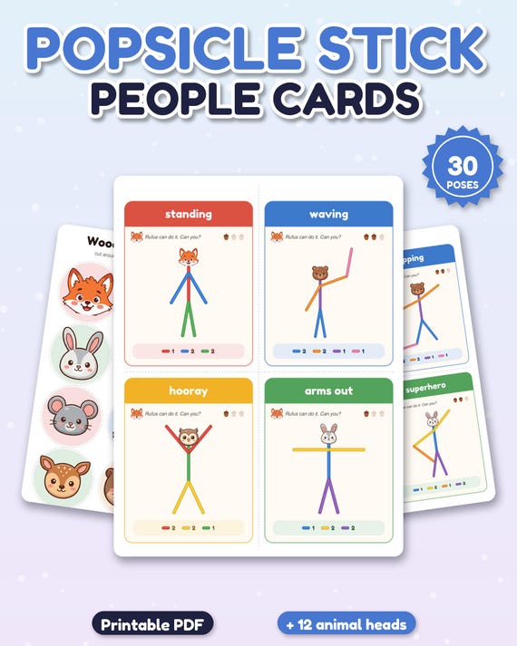 Popsicle Stick People Cards