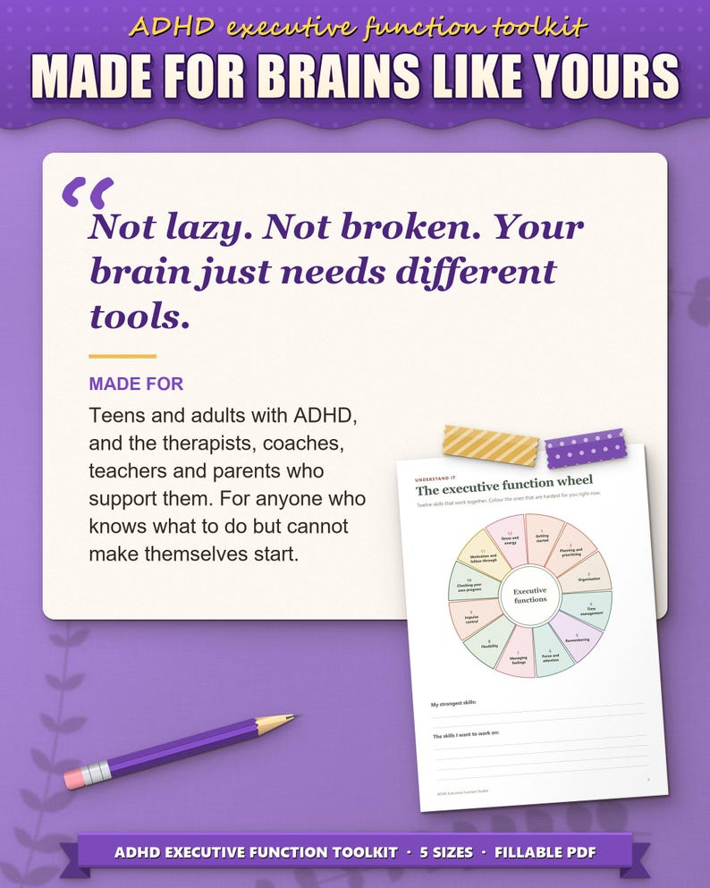 Who the toolkit is for: teens and adults with ADHD and the therapists, coaches, teachers and parents who support them