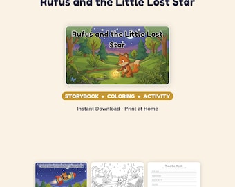 Rufus Little Lost Star Storybook, Coloring, Activity Pack (Digital Download)