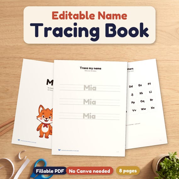 My Name Book — editable, type any name