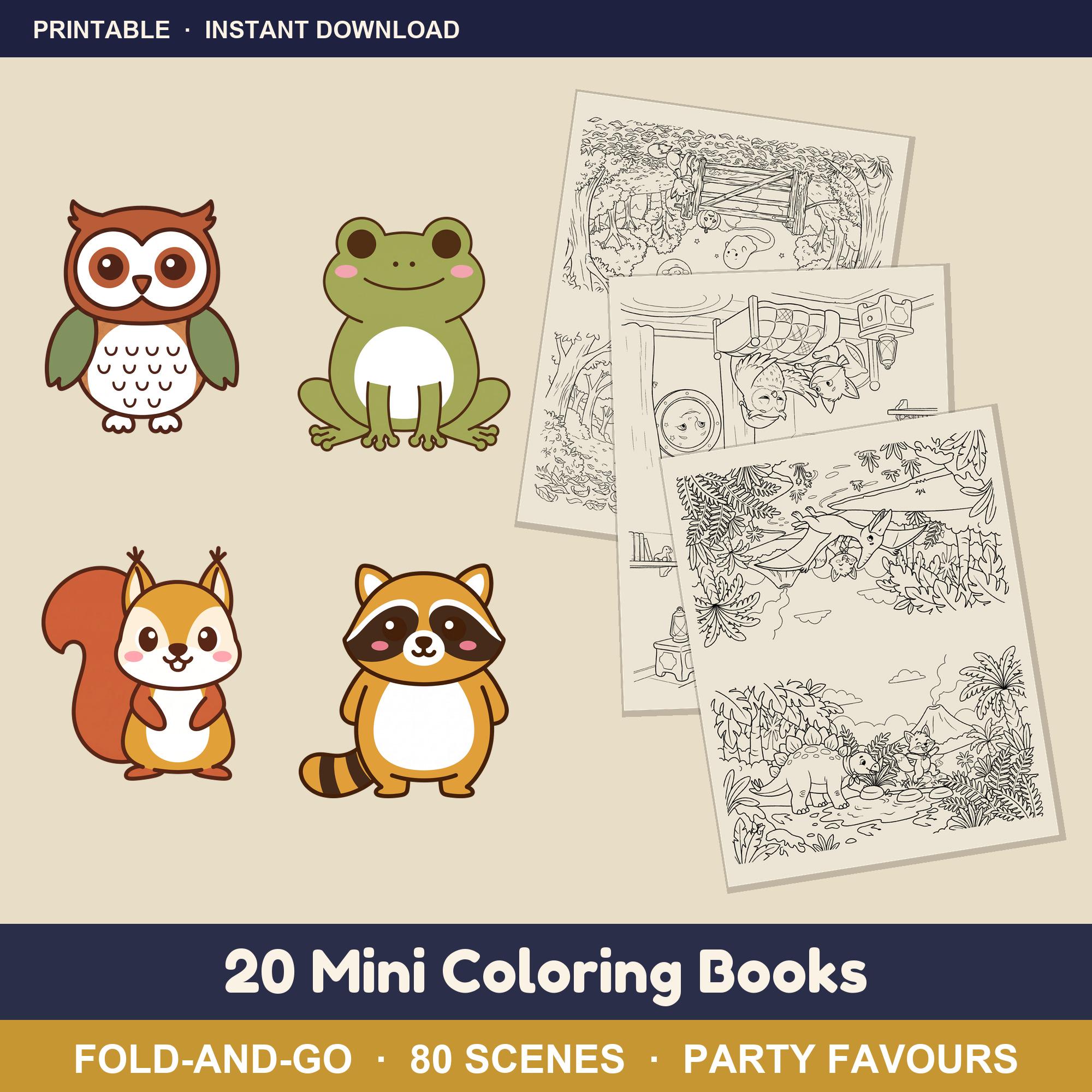 20 Mini Coloring Books