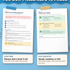 Start here page and pick your setup page: you don't need to print all 345 pages