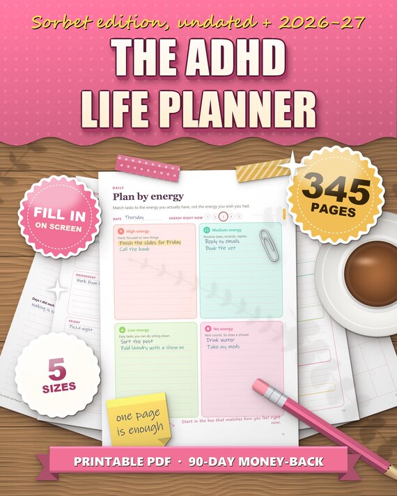 ADHD Life Planner — Sorbet