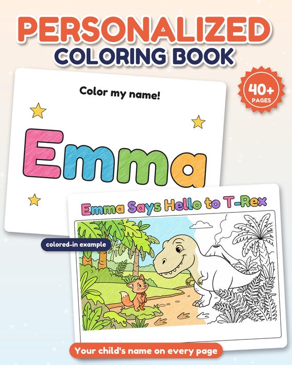 Personalized Coloring Book — Animals