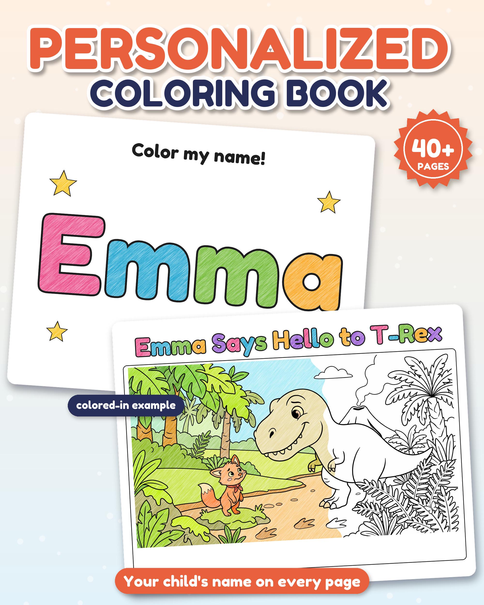 Personalized Coloring Book — Animals