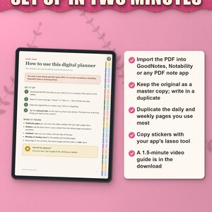 How to set up the digital planner in GoodNotes or Notability in two minutes