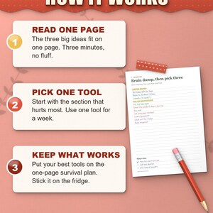How the survival kit works: read one page, pick one tool, keep what works
