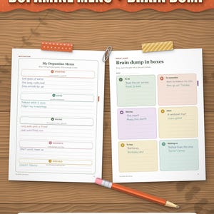 ADHD Planner 2026 2027 2028 Printable for Adults, Dated and Undated, 599 Page Fillable PDF, Daily Weekly Monthly Pages, Dopamine Menu image 7