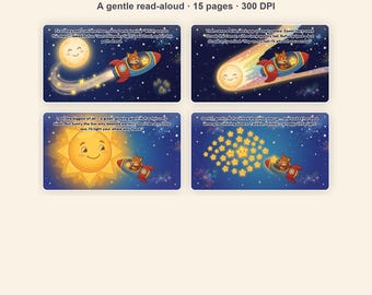 Rufus e la piccola stella perduta - Libro illustrato stampabile in PDF (download digitale) - Età 5-7 anni