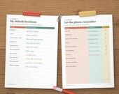 Default decisions and phone reminders setup filled in, decide once, not every day