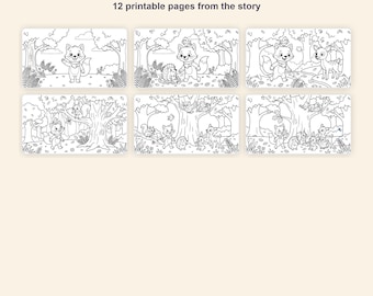 Rufus and the Lost Little Bird Printable Coloring Book, 12 Pages (Digital Download) Ages 5-7