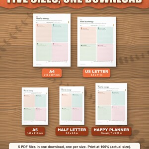 ADHD Planner 2026 2027 2028 Printable for Adults, Dated and Undated, 599 Page Fillable PDF, Daily Weekly Monthly Pages, Dopamine Menu image 15