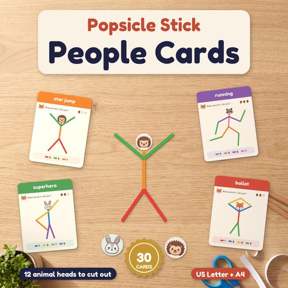Popsicle Stick People Cards