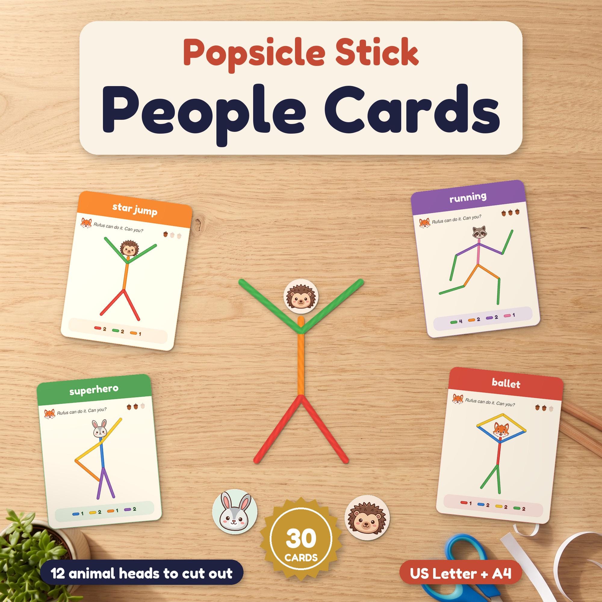 Popsicle Stick People Cards