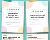 Two covers included: ADHD Kids Routine and Reward Charts cover and a plain cover without the word ADHD
