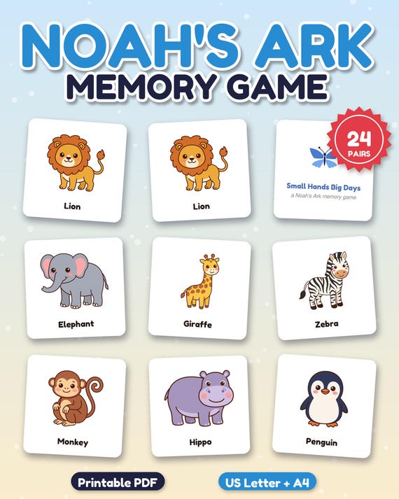 Noah's Ark Matching Game