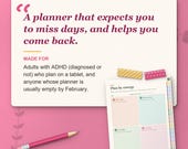 Who the digital planner is for: adults with ADHD who plan on a tablet