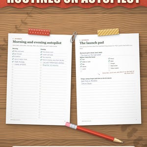 Morning and evening routines and the launch pad checklist for leaving the house