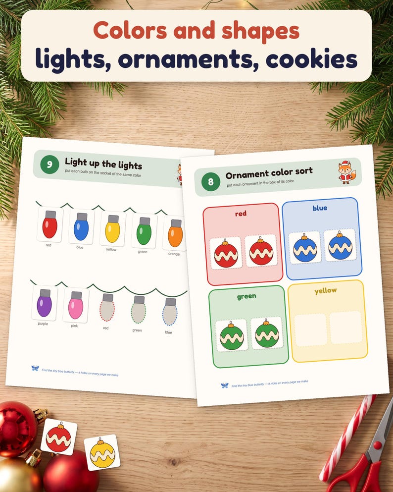 Printbaar kerstactiviteitenboek, 30 activiteiten voor peuters, kerstactiviteitenboek voor kinderen, activiteitenmap voor kleuters, kerstcountdown in PDF-formaat afbeelding 5