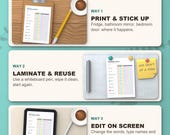 Three ways to use the charts: print and stick up, laminate and reuse, fill in on screen
