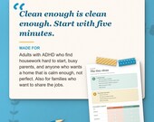Who the cleaning planner is for: adults with ADHD, busy parents and families sharing the jobs