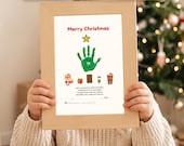 Christmas handprint art printable - image - image 1