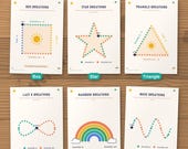14 breathing posters: box, star, triangle, lazy 8, rainbow and wave breathing to trace