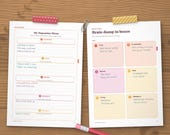 Dopamine menu and brain dump sorted into boxes, filled in as an example