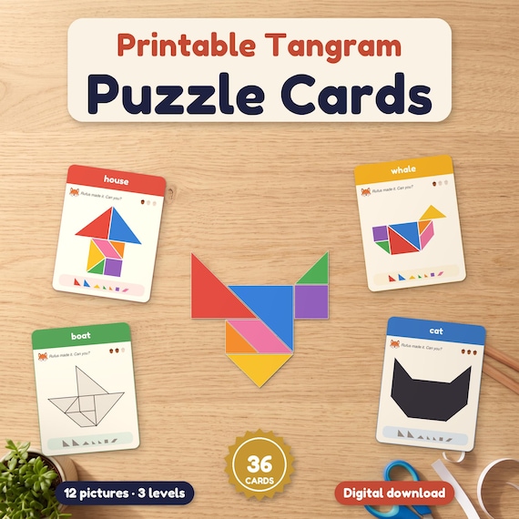Tangram Puzzle Cards