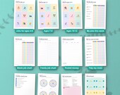 What's inside the kids chore charts: 12 of the 30 pages