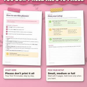 Start here page and pick your setup page: you don't need to print all 345 pages