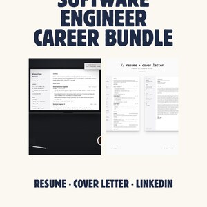 Software Engineer Career Bundle | Tech Resume + Anschreiben + Linkedin | Word & Google Docs | ATS Freundlich | Entwicklungskit 2026