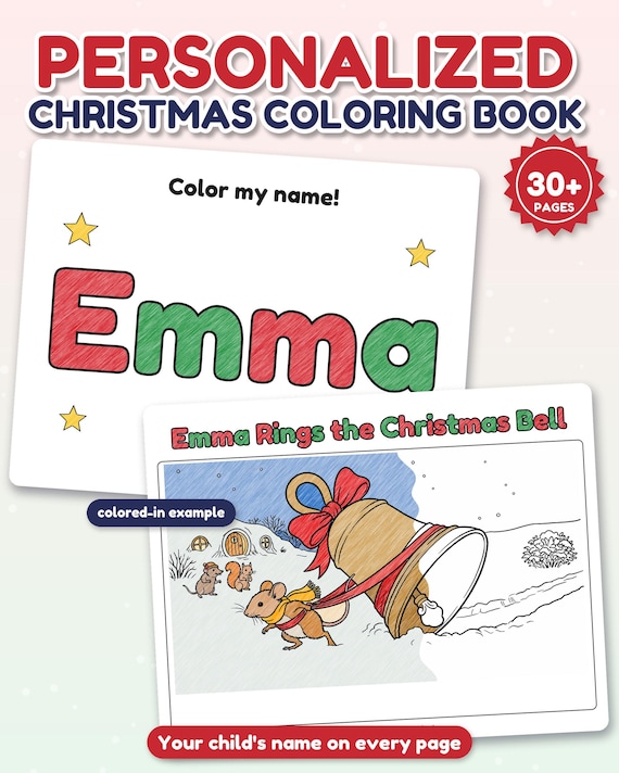 Personalized Christmas Coloring Book