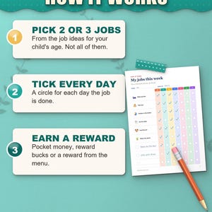How it works: pick 2 or 3 jobs, tick every day, earn a reward