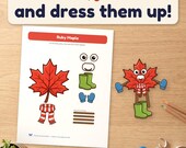 Autumn leaf craft for kids printable - image - image 3